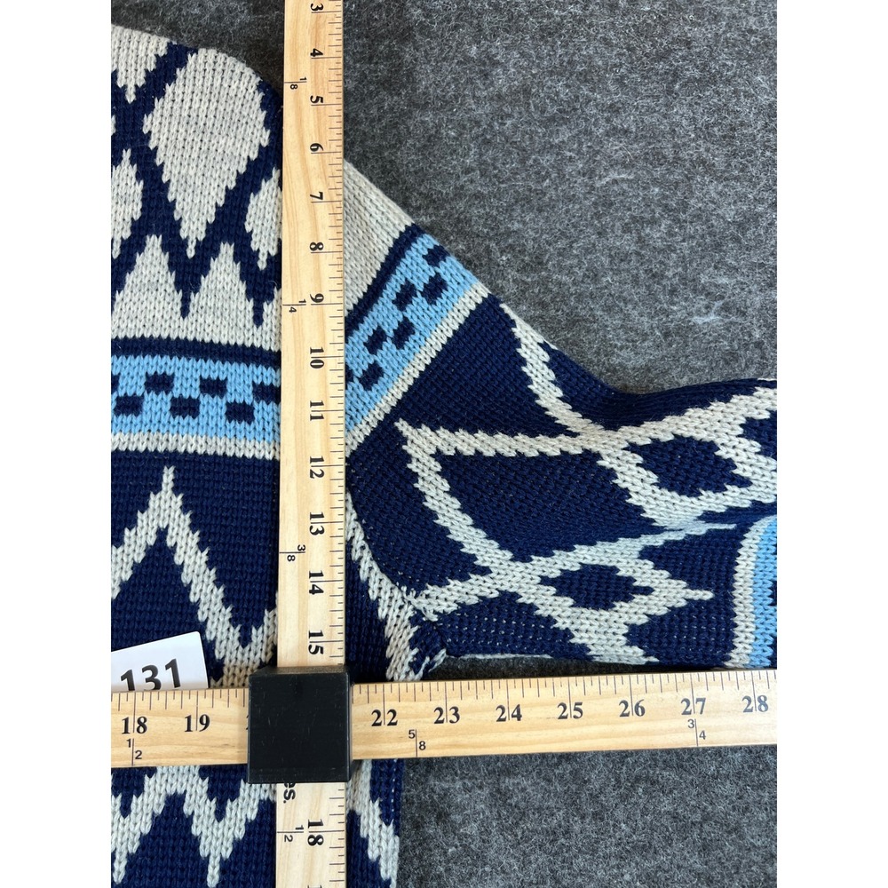 VTG 70s Cowichan Fair Isle Cardigan Mens Large Tundra Virgin Wool Sweater Cozy - Picture 3 of 6